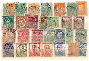 Belgian varius vintage collection of postmarks
