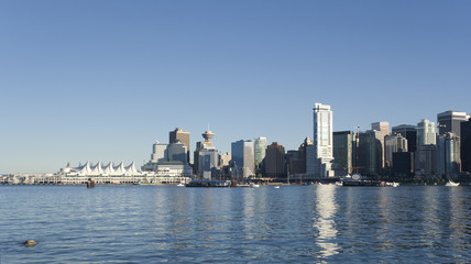 Fototapeta na wymiar Downtown Vancouver widziana z Stanley Park