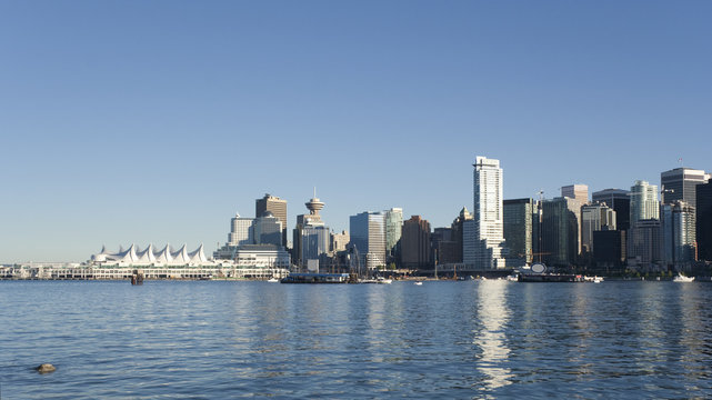 Vancouver Downtown seen from Stanley Park
