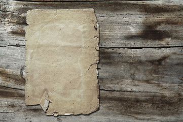 vintage paper on wood texture