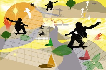 fantastico mondo per skateboard © stefyt