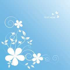 Abstract flowers background with place for your text