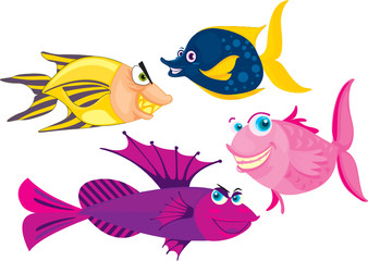 Naklejka premium cartoon fish