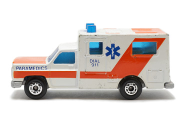 ambulance, isolated on white.
