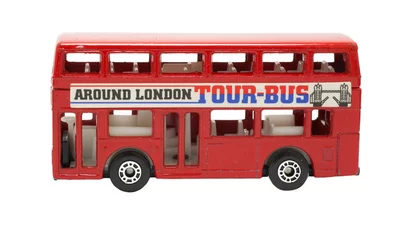 Foto op Plexiglas geïsoleerde Londense bus. © ping han