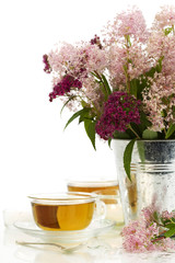 herbal tea and flowers