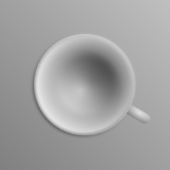 kaffeetasse von oben leer