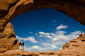 Bogen aus Sandstein im Arches National Park, Utah, USA