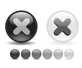 Internet shiny buttons. Vector illustration.