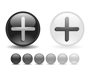 Internet shiny buttons. Vector illustration.