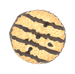 Shortbread cookie with fudge stripes