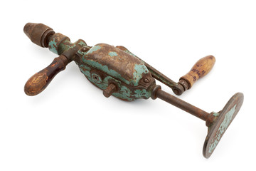 Old hand drilling machine