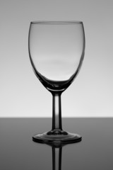 Empty wineglass