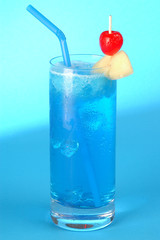 Blue cocktail.