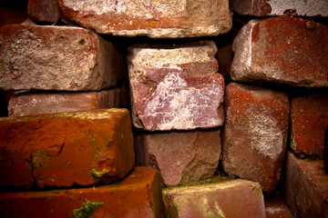 Pile of old bricks