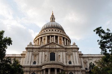 The south side of St Paul's Cathedral in the City of London