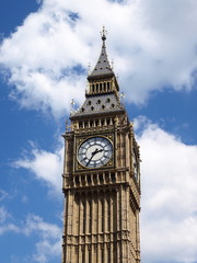 Fototapeta na wymiar Big Ben Clock Tower of the Houses of Parliament