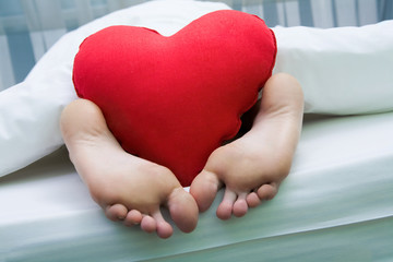 Feet with heart