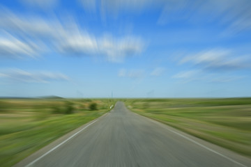 Fototapeta premium empty road with motion blur