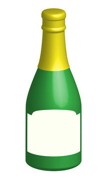 champagne,bouteille de champagne en vecteur