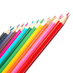 Fototapeta premium Raw of colored pencils