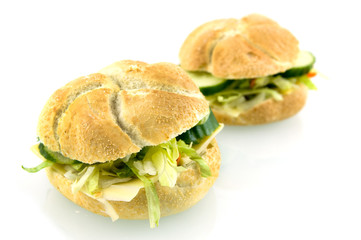 Sandwiches stuffed with salad