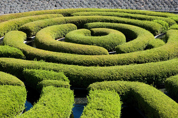 Gartenanlage mit Labyrinth