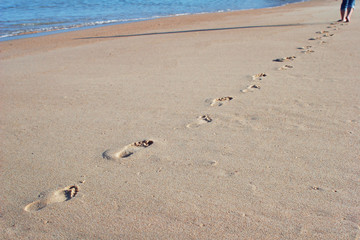footprints in the sand