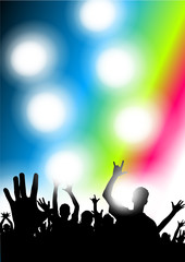Fototapeta premium First person view at concert with crowd