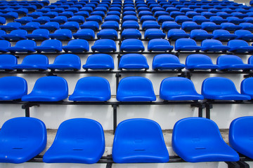Colorful seats in stadium