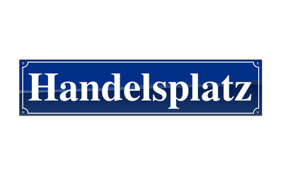 Straßennamensschild - Handelsplatz