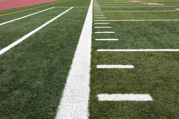 Obraz premium Hash marks on football field