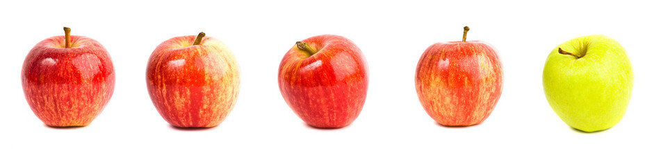 red and green apples