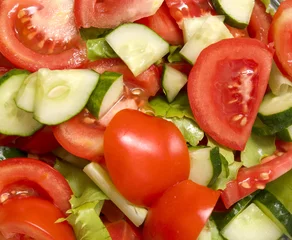 Crédence de cuisine en plexiglas Tranches de fruits salade