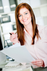 Woman at Office Desk