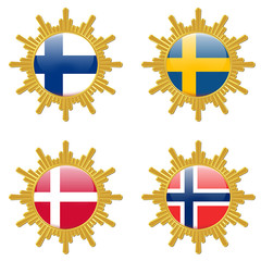staaten flaggen skandinavien