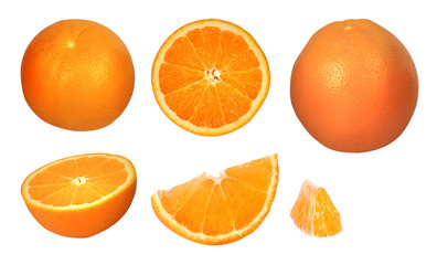 Oranges with clipping paths