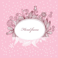 romantic floral frame with place for your text
