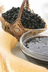 breakfast with elderberry jam