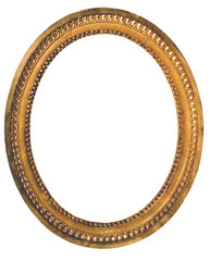 cadre oval doré
