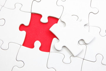 Fototapeta premium blank puzzle with missing piece