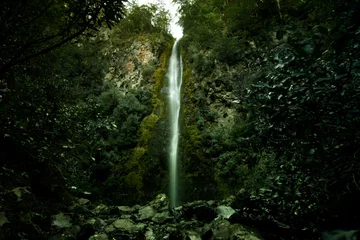 Küchenrückwand glas motiv Beautiful waterfall in New Zealand © SePp