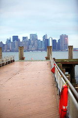 classical NY - view to Manhattan from Liberty Island