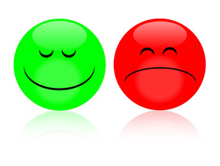 happy and sad smileys