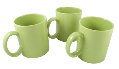 ceramic coffee / tea mugs isolated on white background