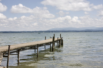 Fototapeta premium steg am chiemsee