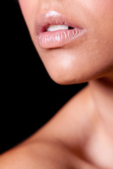 Obraz premium Close up of lips of a pretty woman