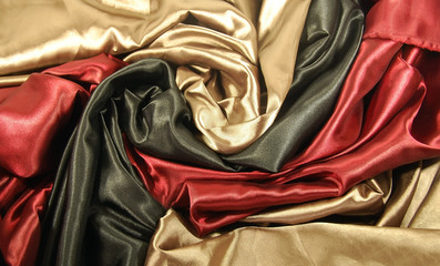 red black and gold satin - 15706362