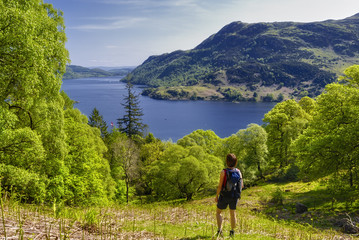 Fototapeta na wymiar Turystą w Lake District
