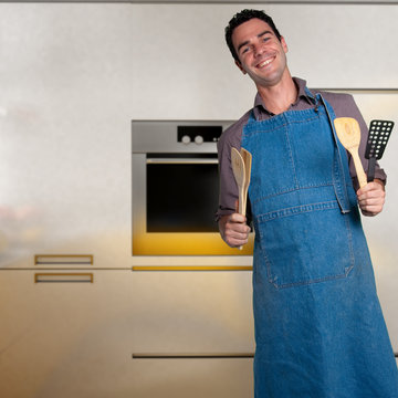 Young man cooking